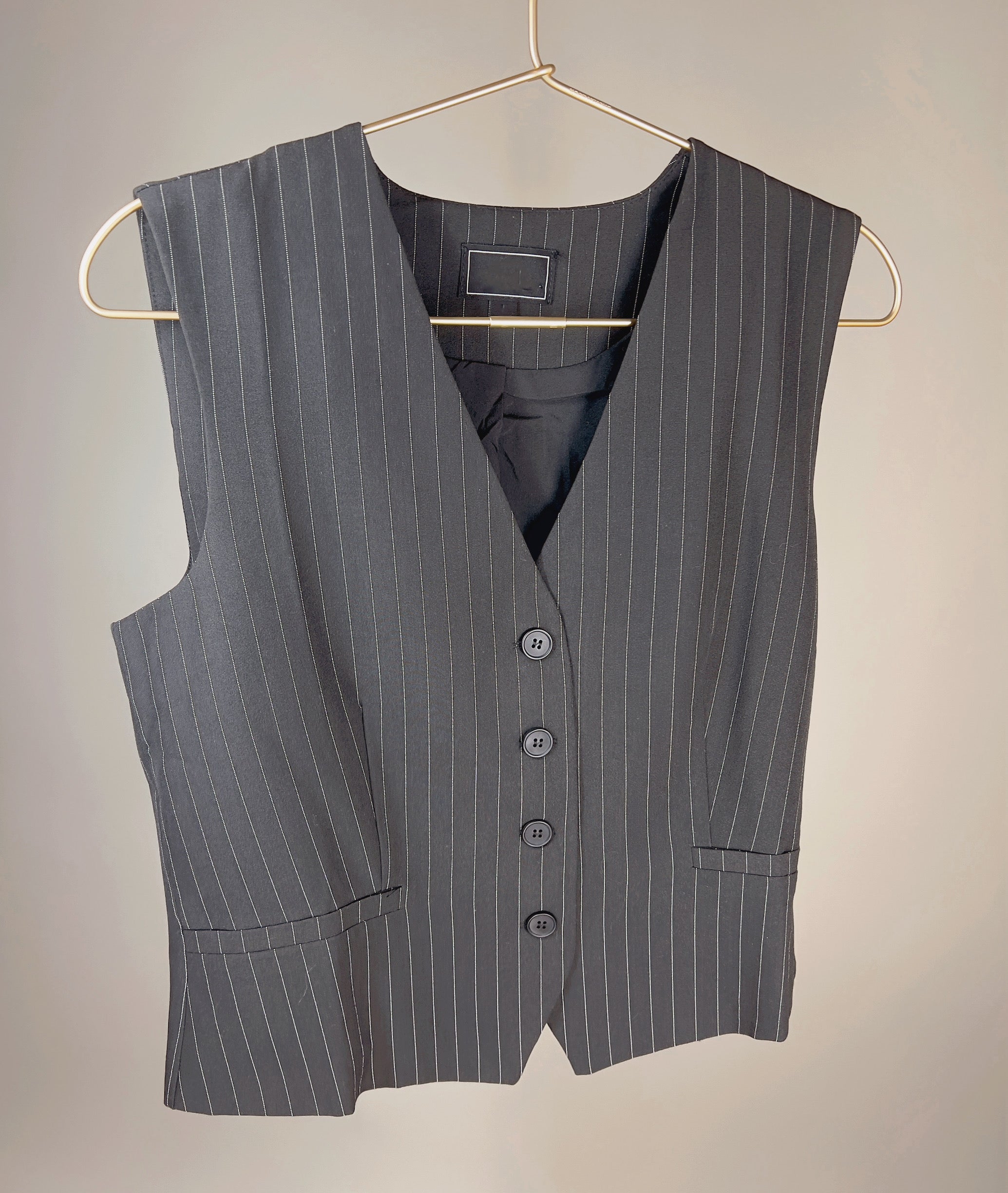 Pinstriped Tailored Vest