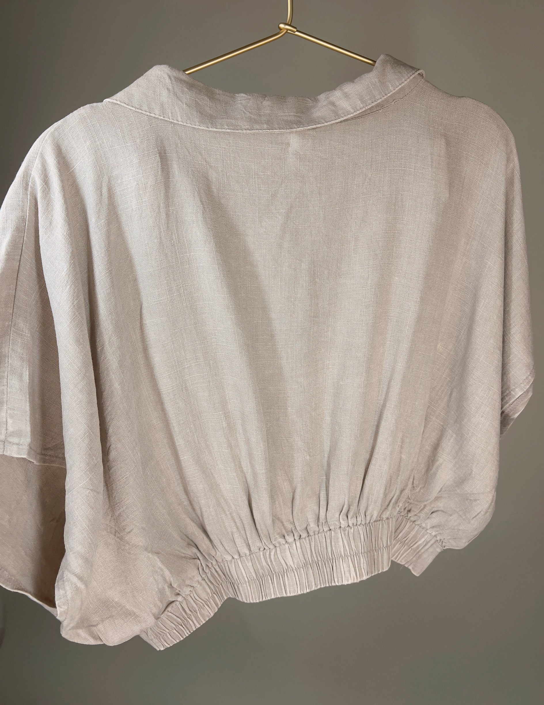 Aliyah Linen Crop Top