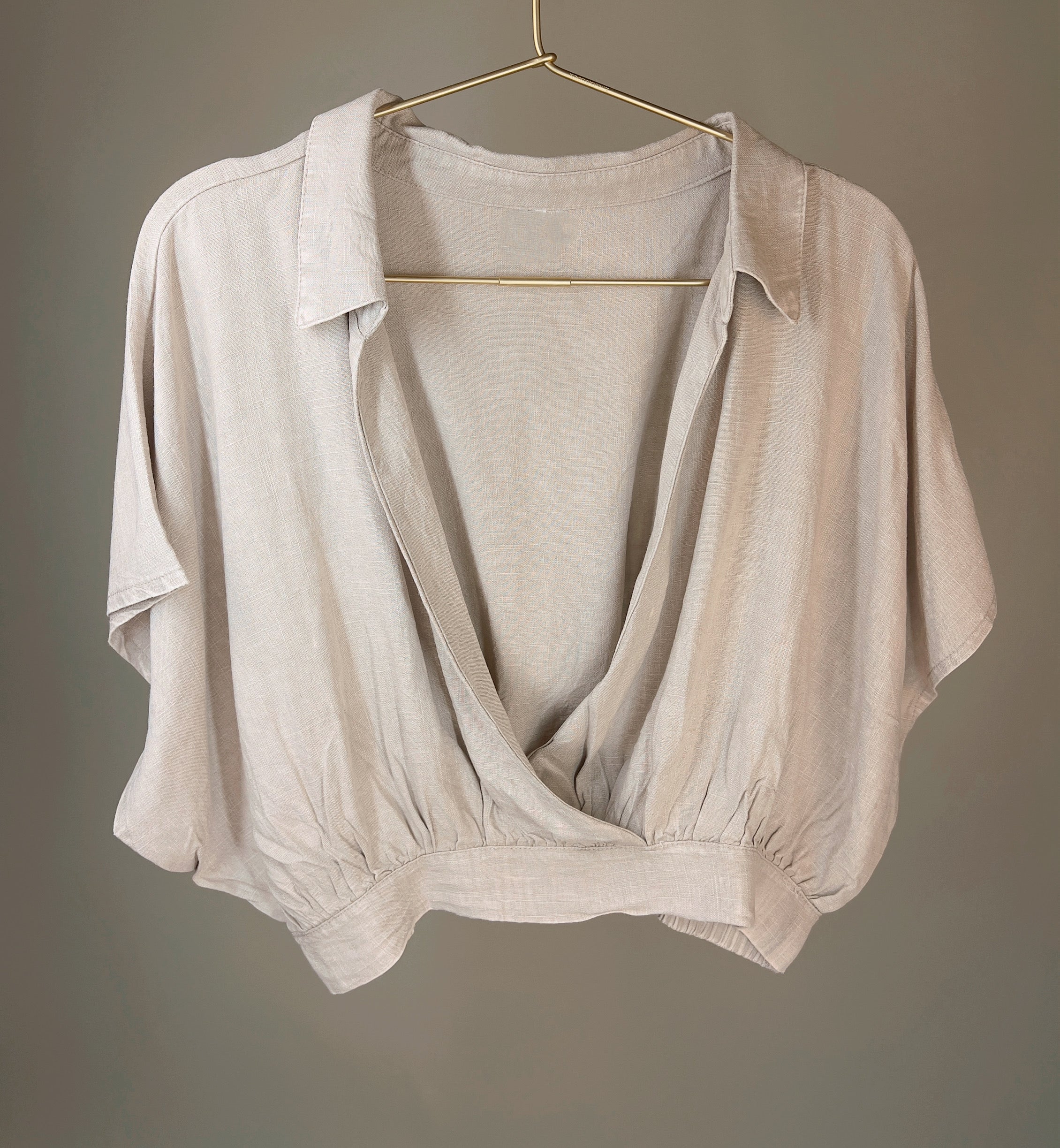 Aliyah Linen Crop Top