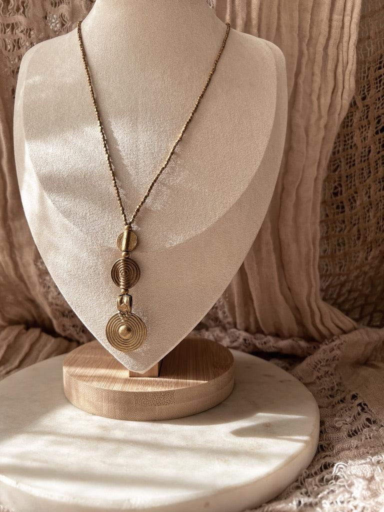 Landon Brass Pendant Necklace