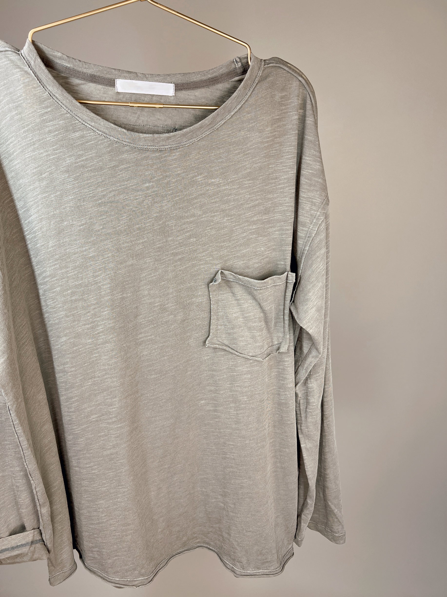 Rae Long Sleeve Perfect Pocket Tee