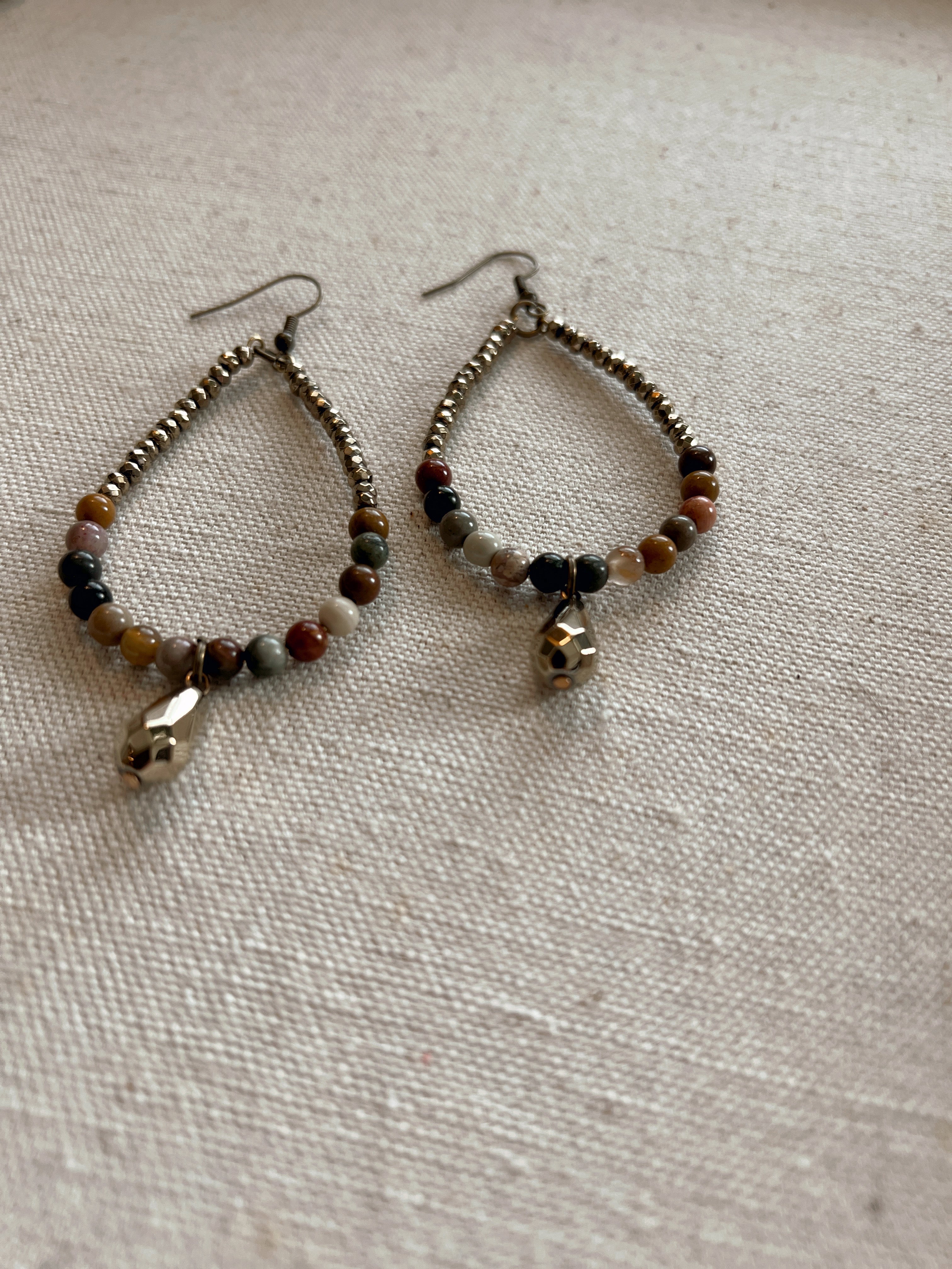 Vanessa Earrings (Unakite Stone)