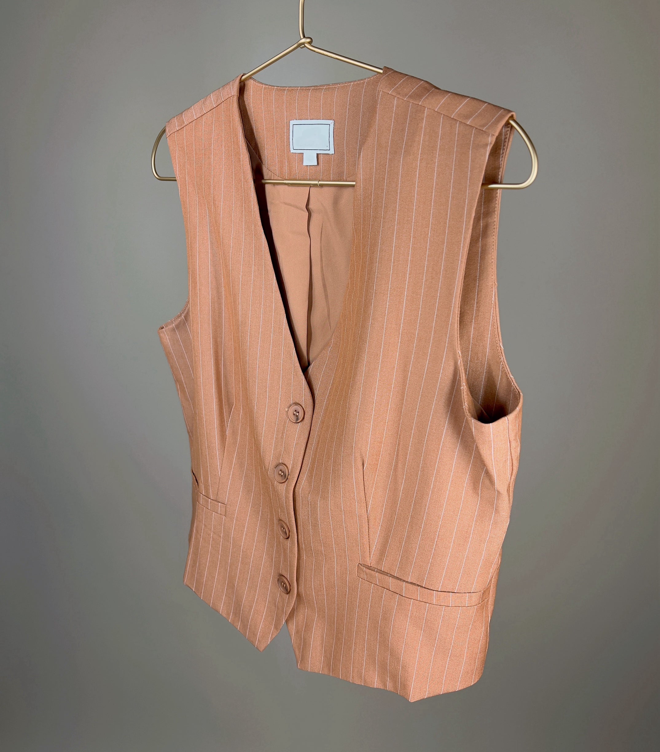 Pinstriped Tailored Vest