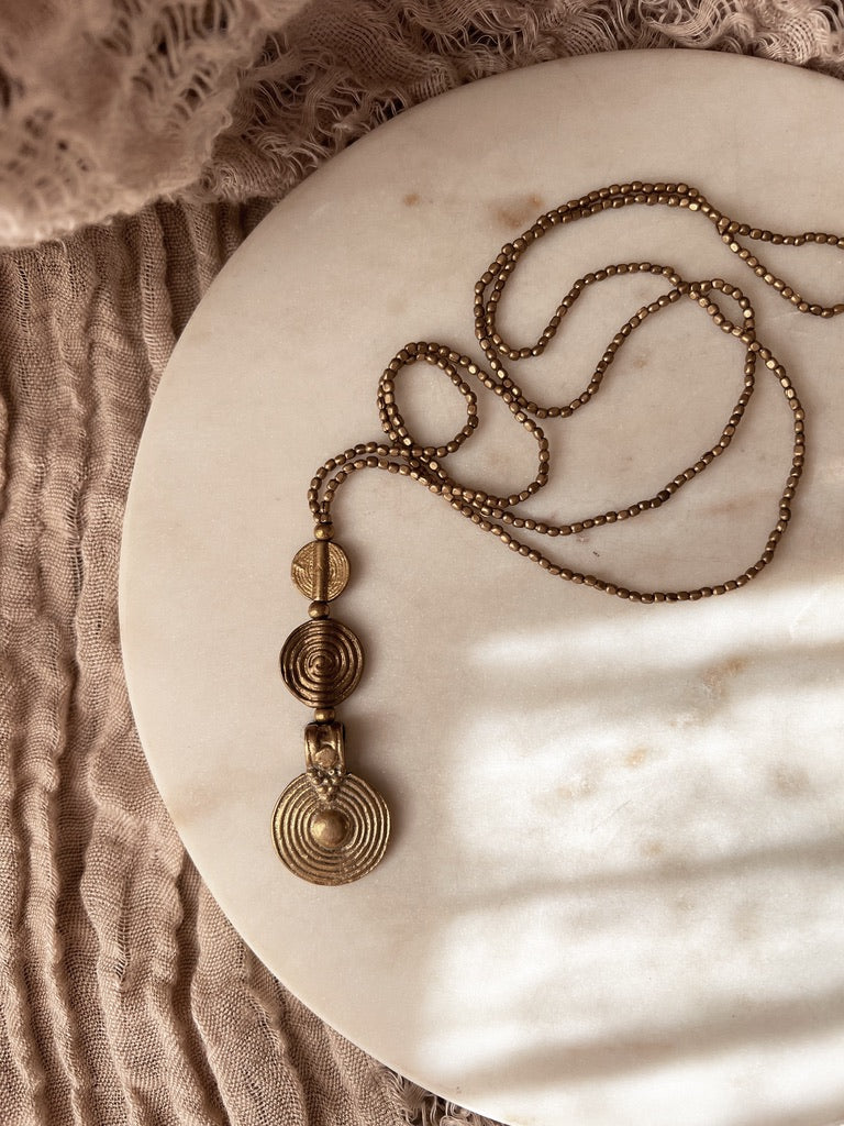 Landon Brass Pendant Necklace