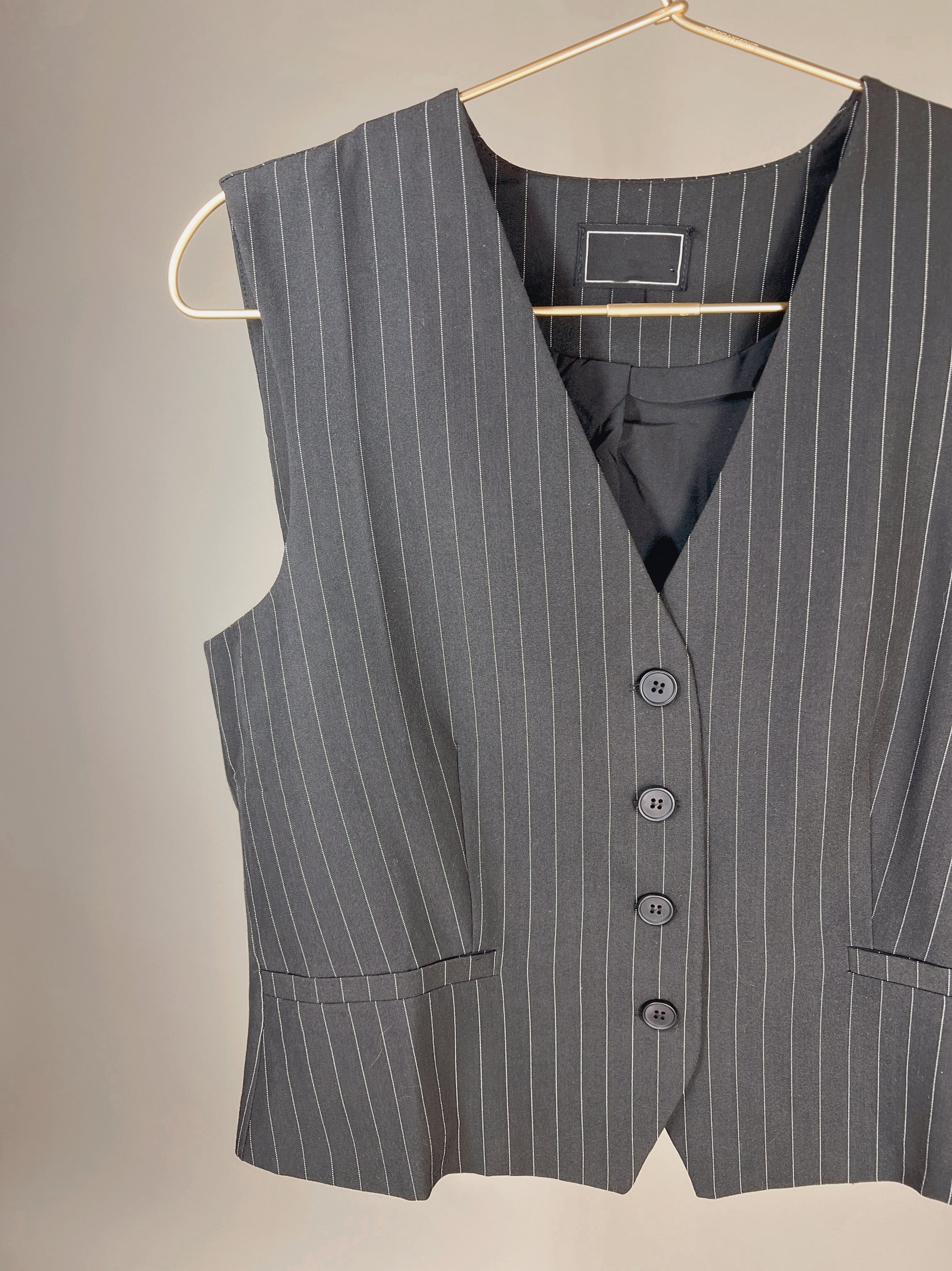 Pinstriped Tailored Vest